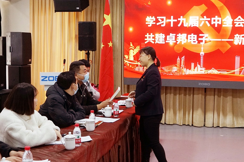 ZOBO草莓污视频下载党支部丨开展“学习贯彻党的十九届六中全会精神”主题党日活动
