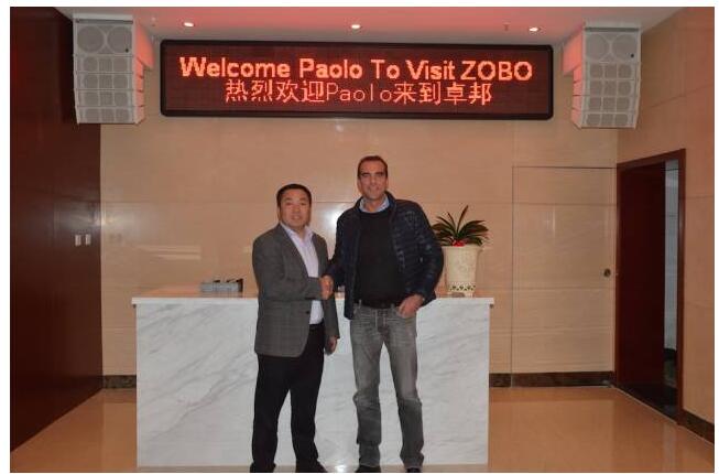 Montarbo全球销售总监Paolo Stefani访问ZOBO草莓污视频下载总部